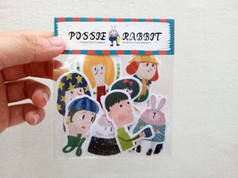 POSSIE插画集防水贴纸---12张/包 - 贴纸 - 防水材质 多色