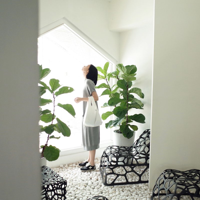 口袋针织洋装 灰/黑/深蓝 - 洋装/连衣裙 - 其他材质 灰色