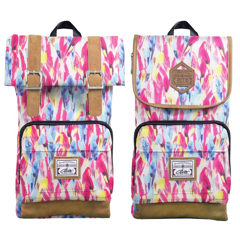 RITE双生包║飞行包 x 古着包(M) - 羽毛紫║ - 侧背包/斜挎包 - 防水材质 多色