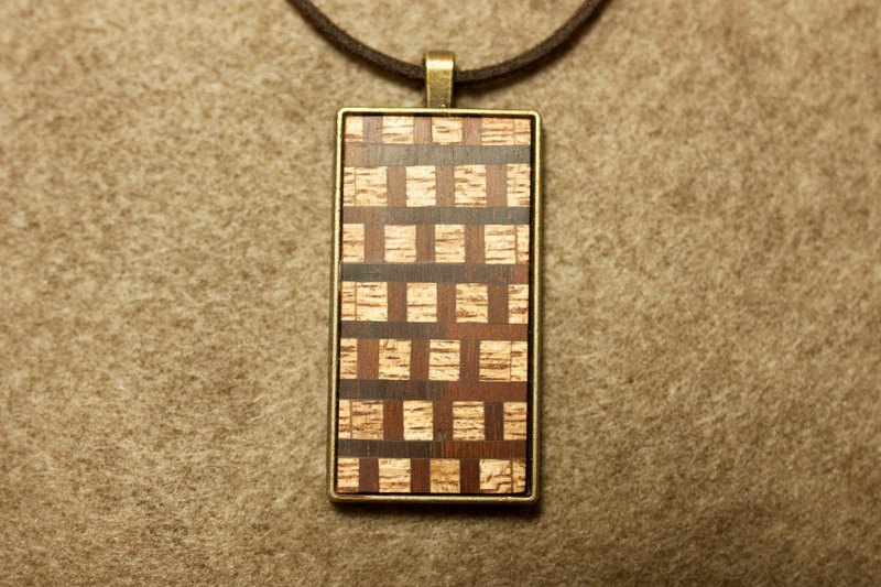 木什－爬格子 - 项链 - 木头 咖啡色