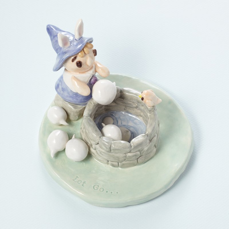 治愈作品 －放下⋯陶艺摆设 - 花瓶/陶器 - 其他材质 绿色