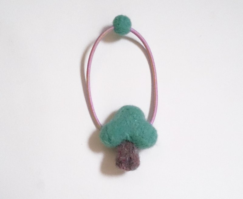 爱地球羊毛毡发圈-小树说我想长大! - 发饰 - 羊毛 绿色