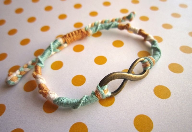 永恒旋转 无限 幸运绳编织手环 (可选色) - 手链/手环 - 棉．麻 多色