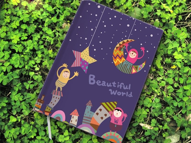 ☆° 洛可可草莓WELKIN 手创°姆指人欢乐夜 手工书/笔记本/手帐/日记本 - 笔记本/手帐 - 纸 紫色