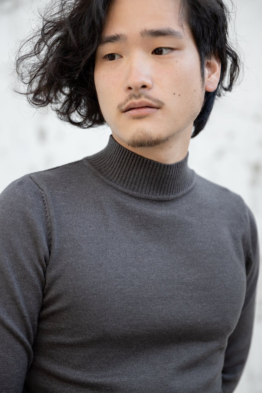Dark grey - Windy turtleneck  : - 男装针织衫/毛衣 - 棉 灰色