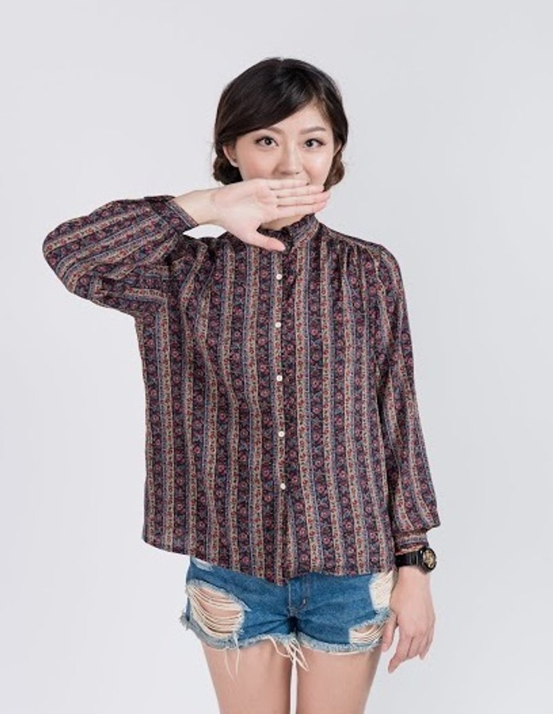 古着衬衫_/ 万花丛 / 雪纺 - 女装衬衫 - 其他材质 多色