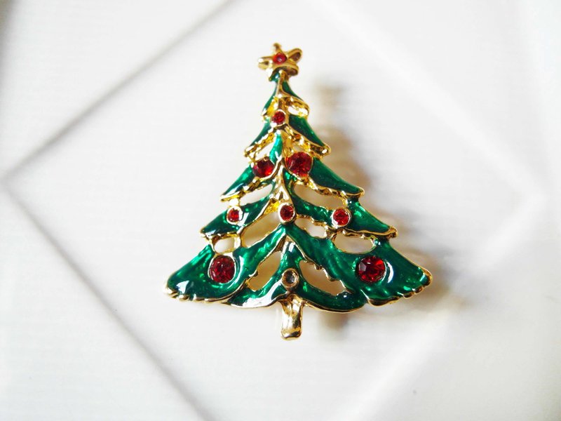 复时品【圣诞胸针：圣诞树】 - 胸针 - 其他材质 绿色