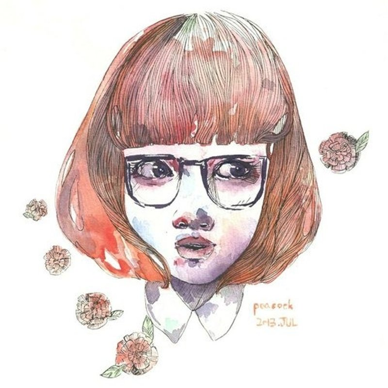 Watercolor Portraits / 水彩人像/双人 - 订制画像 - 纸 多色