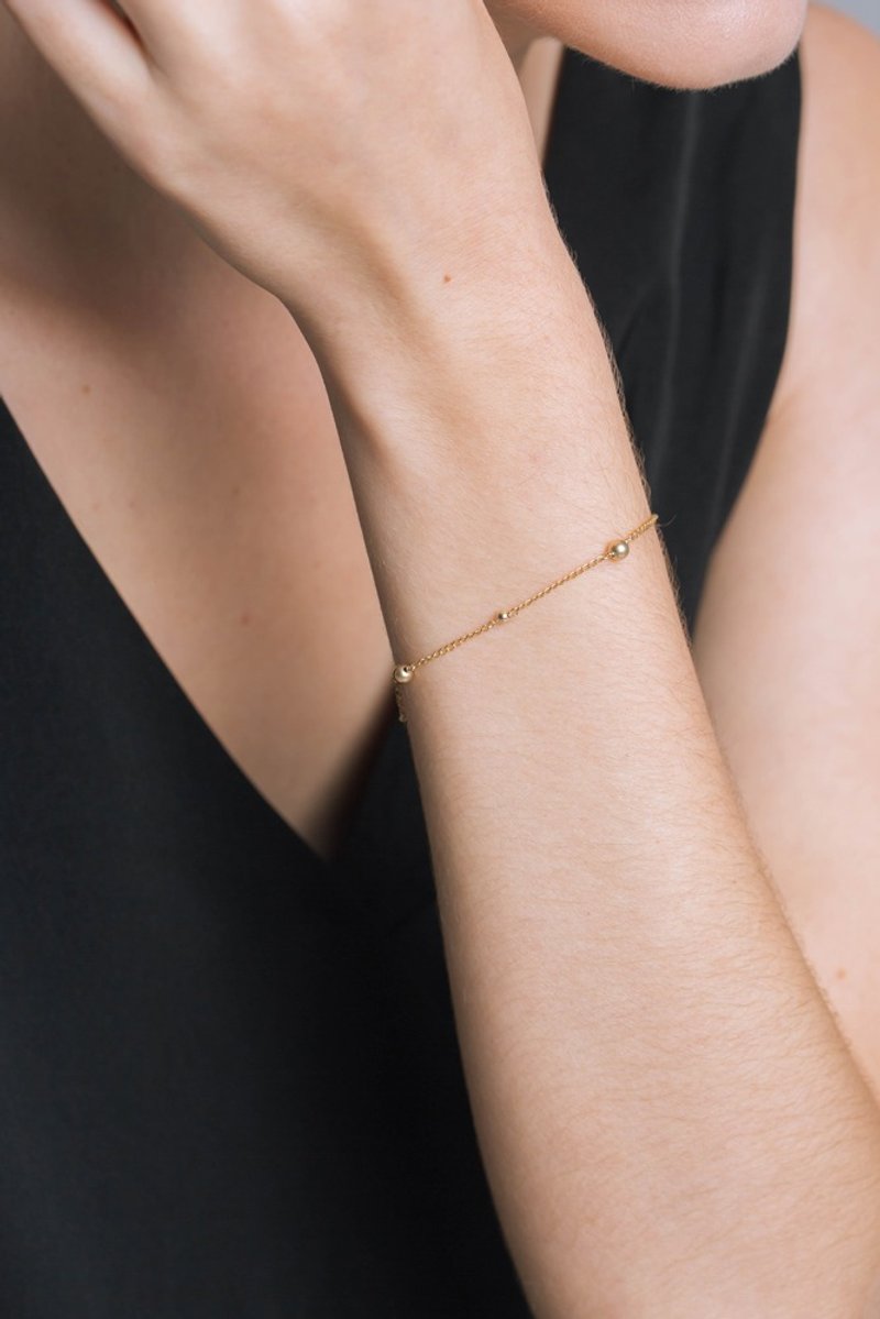 ::享受瞬间:: 14K包金手链 简约日常 Life is Great - 手链/手环 - 其他金属 金色