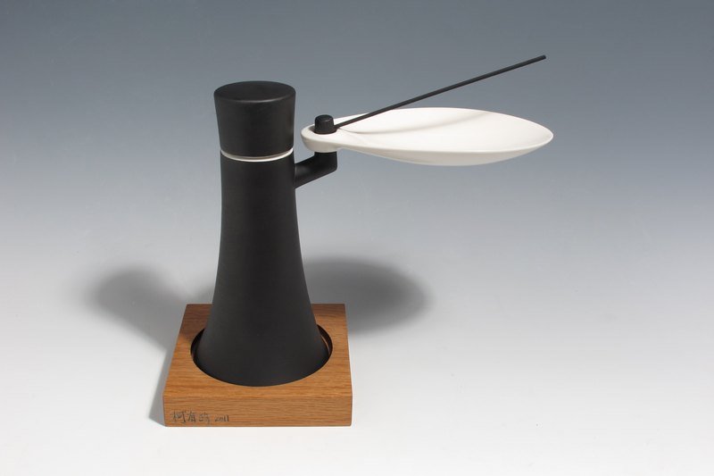 五行创艺  叶来香 香座  Perfume leaf - 香薰/精油/线香 - 瓷 黑色