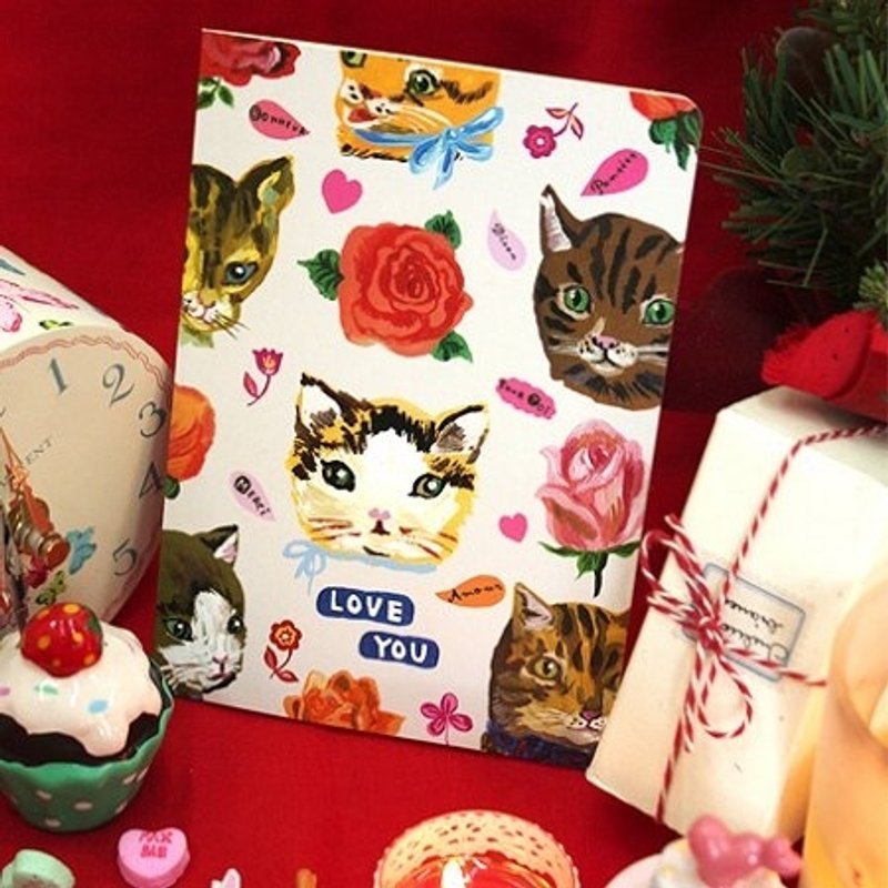 Dessin x 7321 Design-Nathalie Lete彩绘万用卡片V2-爱恋粉,7321-05611 - 卡片/明信片 - 纸 多色