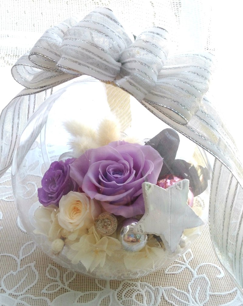  l X'mas snow globe 圣诞小雪球 l *圣诞节*耶诞节*雪球*装饰*不凋花.恒星花.永生花*礼物* - 植栽/盆栽 - 植物．花 