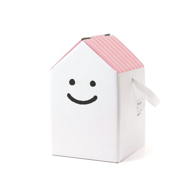 爱的小屋／浅粉红幸福色／中屋款 - 手提包/手提袋 - 纸 粉红色