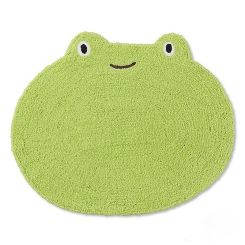 Chubby 胖嘟嘟大青蛙素色地垫 - 摆饰 - 棉．麻 绿色