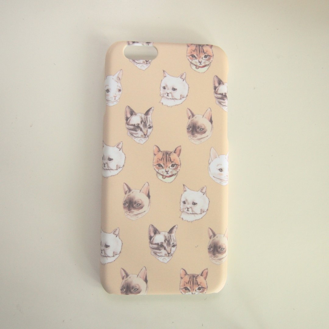 :: 圣诞礼物 ::猫奴手机壳 iPhone 6 /6s（黄色） - 平板/电脑保护壳 - 塑料 黄色
