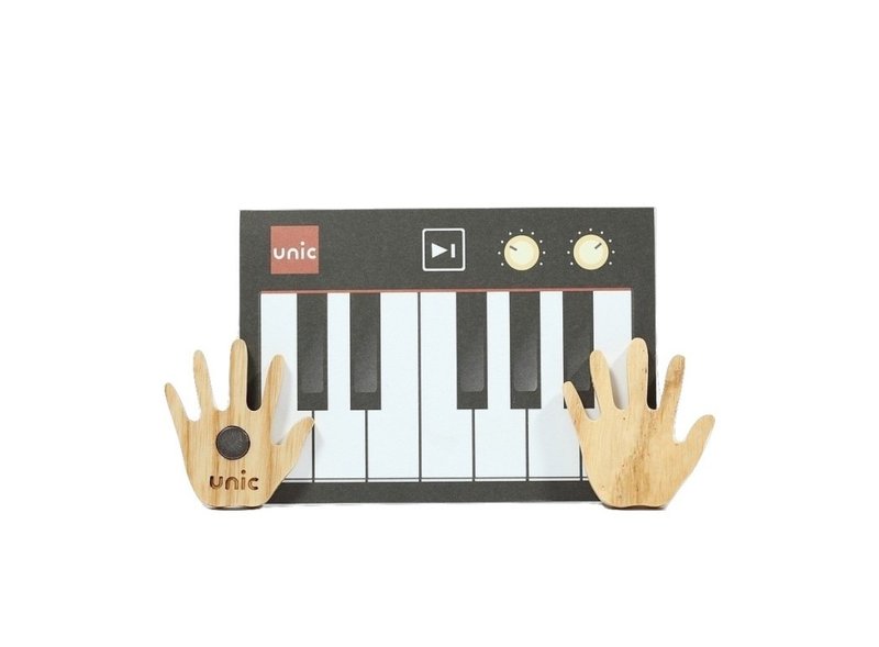 Unic天然原木造型磁铁(小手掌) + 精品礼卡【可定制化】 - 冰箱贴/磁贴 - 木头 咖啡色