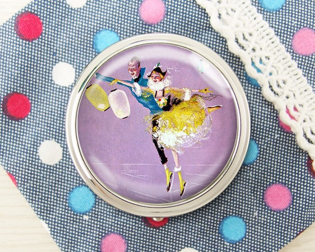 花式滑冰- 饰品收纳盒/收纳用品/镜子盒【Special U Design】 - 收纳用品 - 其他金属 紫色