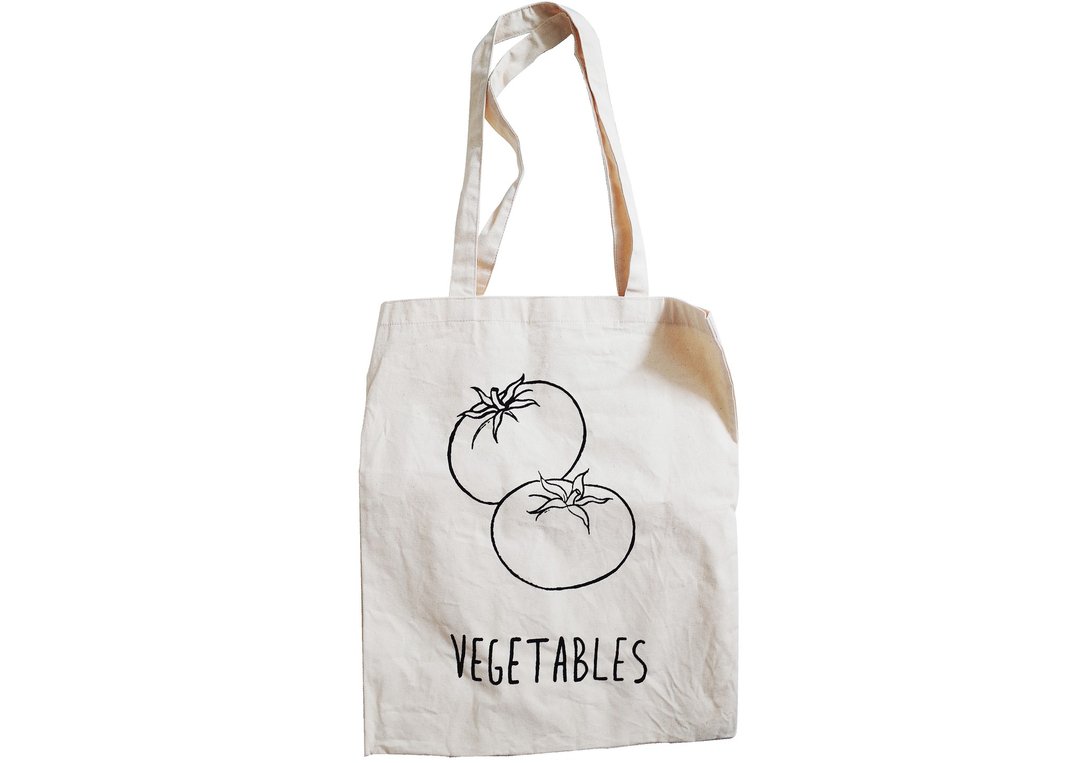 【隐性/显性】::手工::布袋::‘Vegetables’草食性/购物袋/书包/随身包/文青/类帆布/礼物/肩背/A3大小/母亲节/妈妈 - 侧背包/斜挎包 - 棉 卡其色