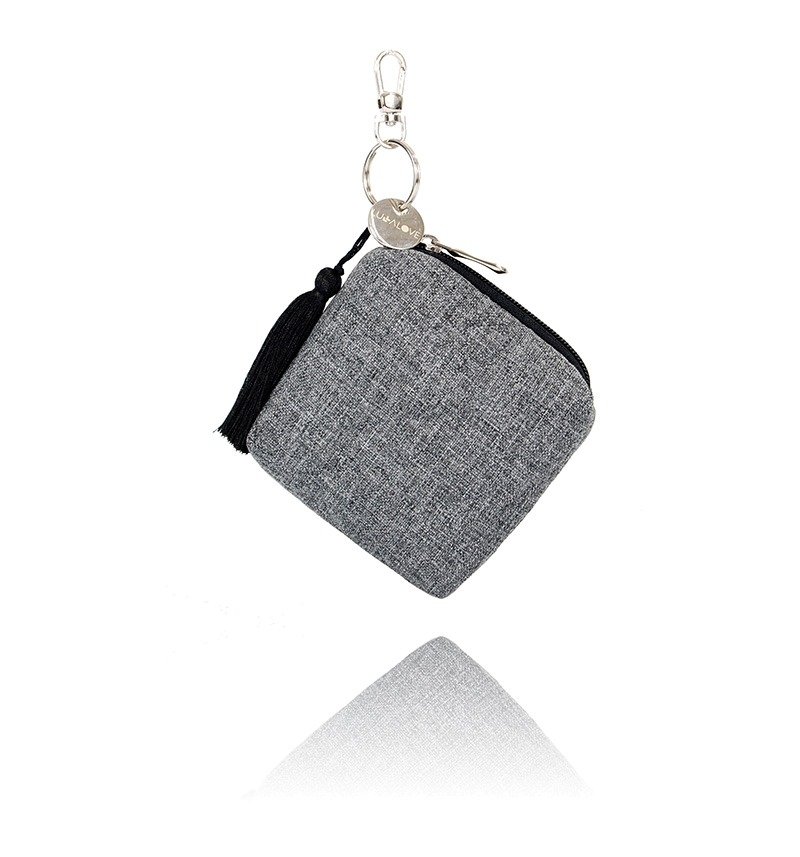【欧洲制】Lullalove 迷你包包,钥匙包,零钱包- 亚麻灰 - 零钱包 - 其他材质 灰色