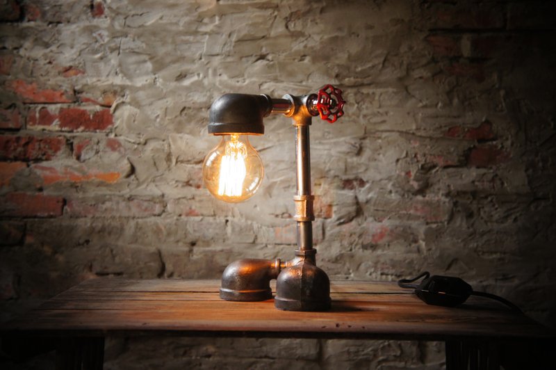 大脚怪/工业风/水管灯具/复古灯具/钨丝灯泡/爱迪生工业 - 灯具/灯饰 - 其他金属 灰色