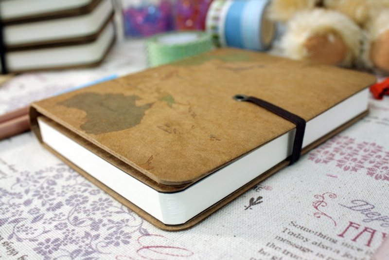 A6/50K 再生纸牛皮精装横线笔记书(96张) - 笔记本/手帐 - 其他材质 咖啡色