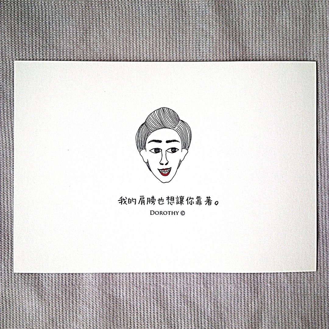 我在想你明信片-C068 - 卡片/明信片 - 纸 多色