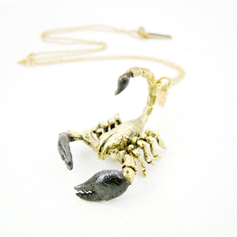 Zodiac pendant Scorpion skull is for Scorpio - 项链 - 其他金属 