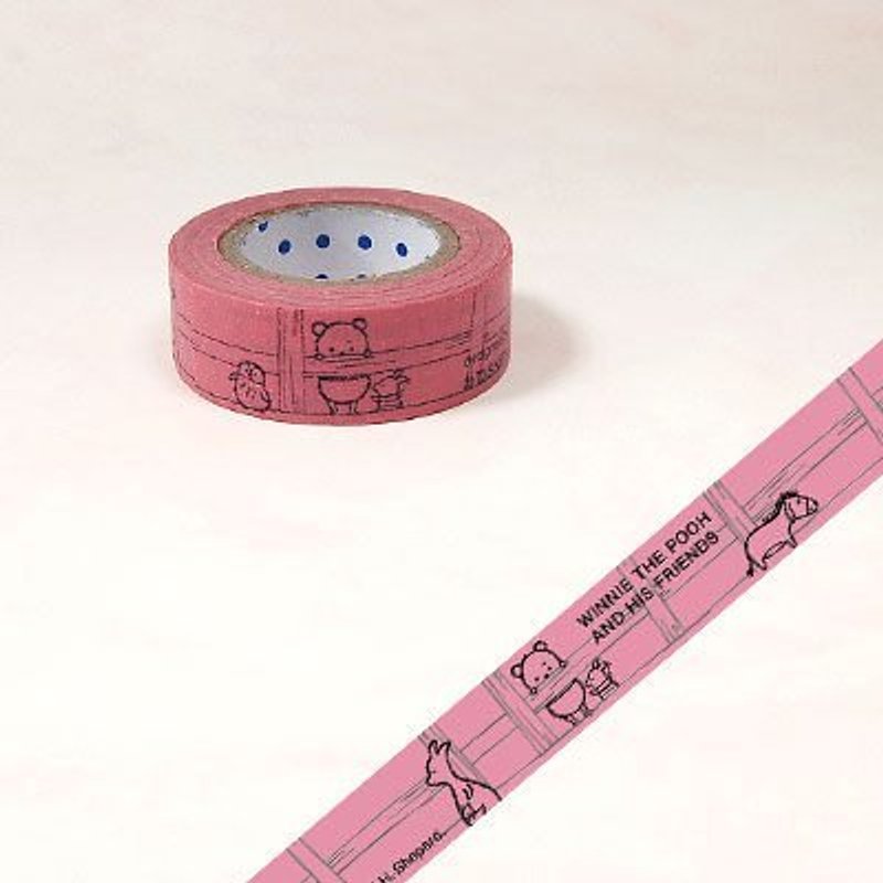 Shinzi Katoh 加藤真治 维尼小熊 纸胶带(SKD-432A) - 纸胶带 - 纸 粉红色