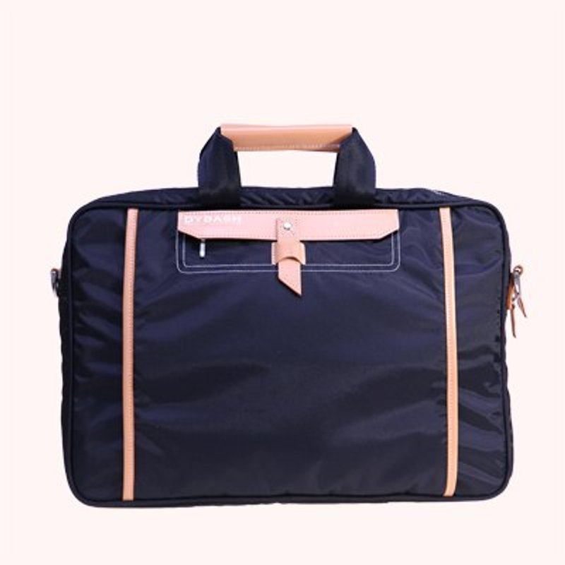 DYDASH x 3way公事包(可提 后背 肩背 黑色) - 电脑包 - 真皮 黑色