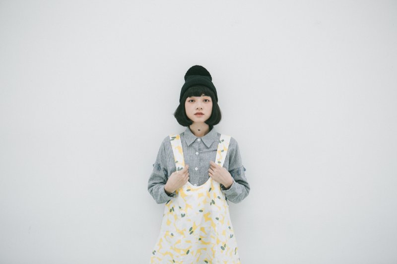 ☺ Boomboomkidz / 剪纸黄花吊带裙 ☺ - 洋装/连衣裙 - 其他材质 黄色