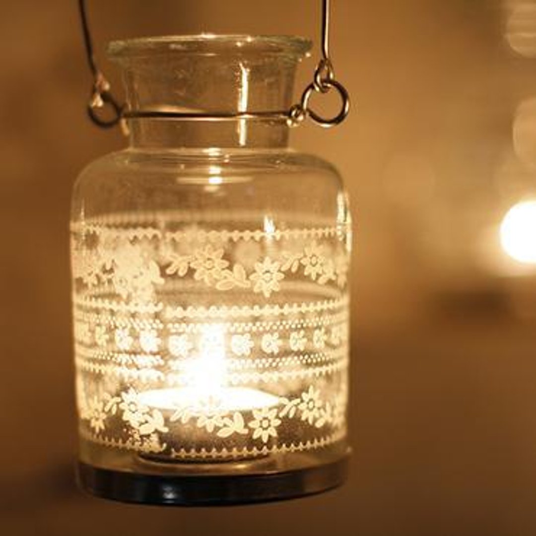 Moonlight Painted Lantern 月光彩绘烛台 - 花瓶/陶器 - 其他材质 红色