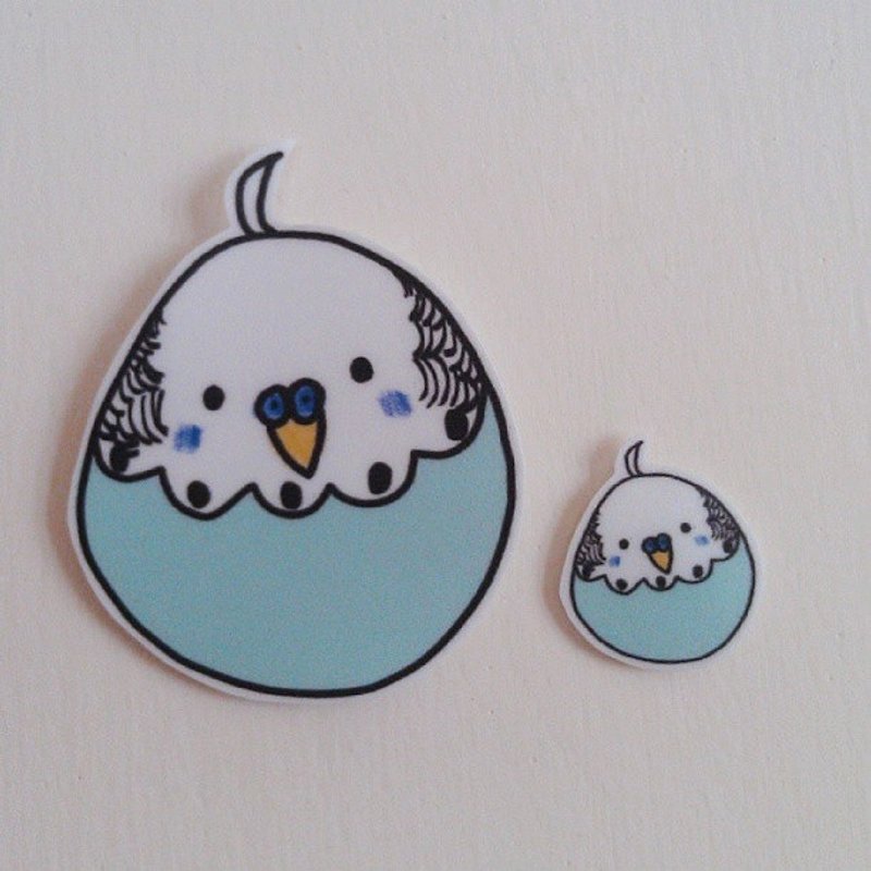 四色虎皮战队贴纸－绿水绿／黄绿／淡紫／水蓝（迷你） - 贴纸 - 纸 蓝色