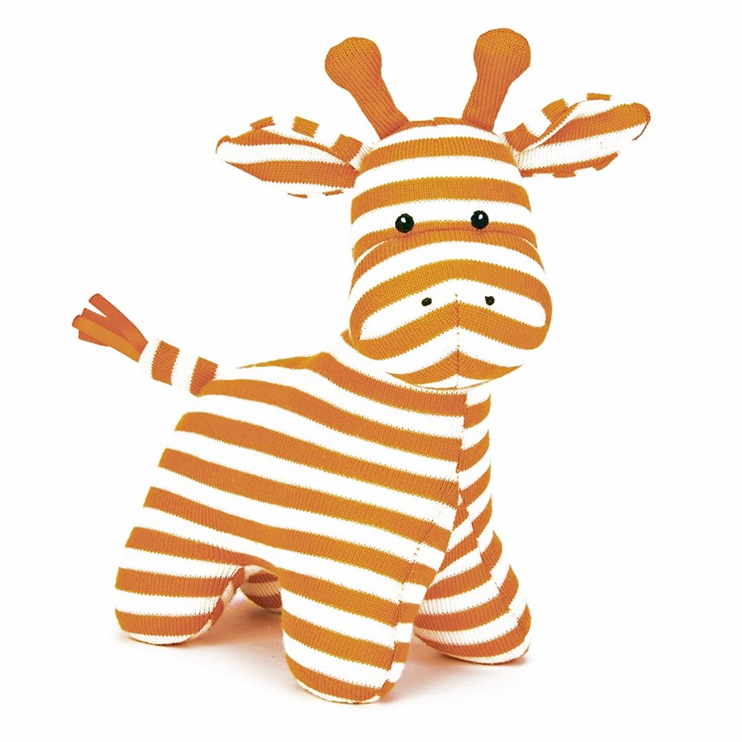 Jellycat 宝宝好朋友 风铃长颈鹿玩偶 Geoffrey Giraffe 23cm - 玩具/玩偶 - 棉 橘色