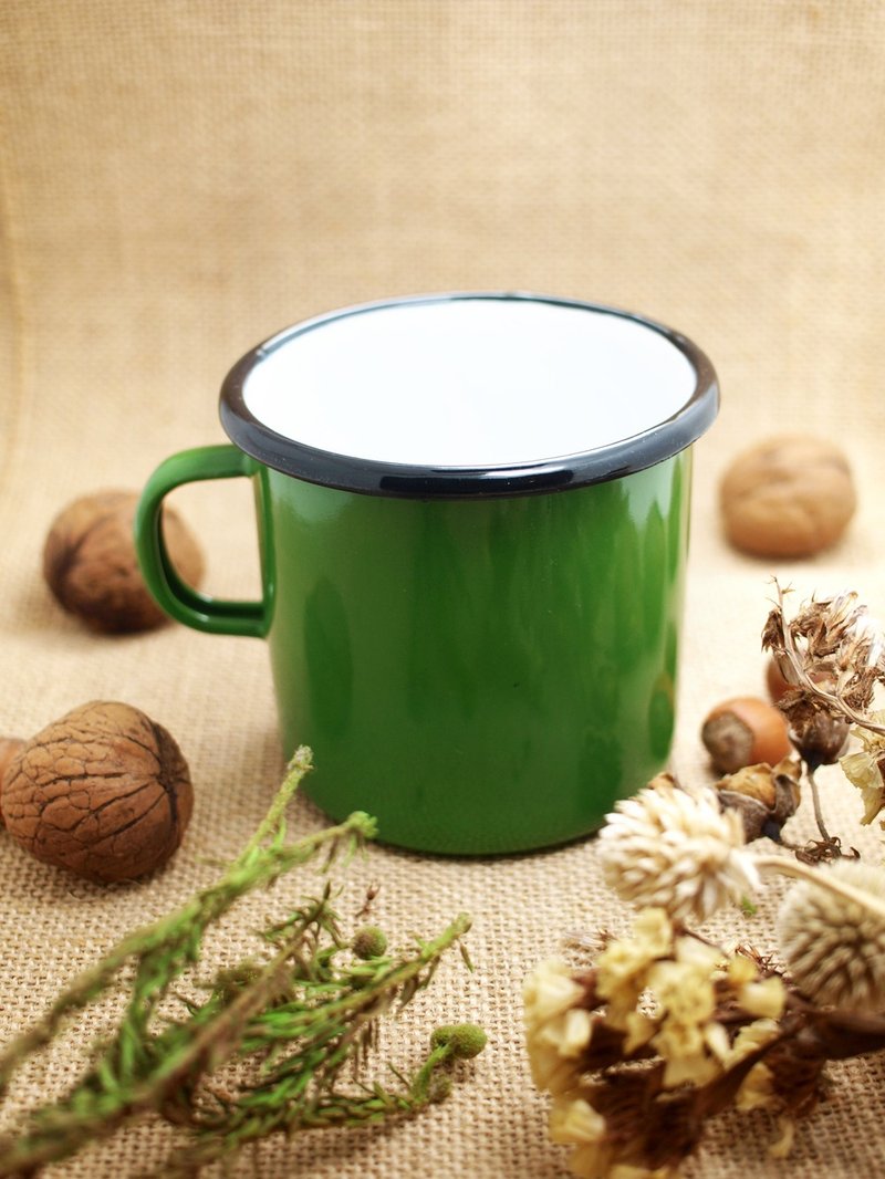 波兰 SILESIA RYBNIK 珐琅杯 绿色 - 茶具/茶杯 - 珐琅 绿色