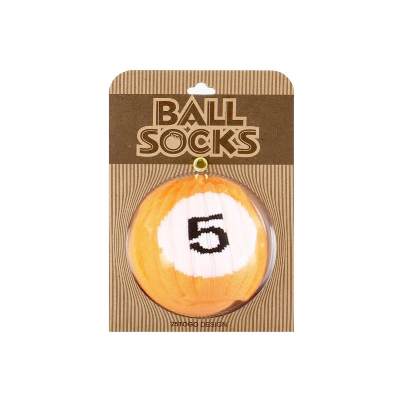 POOL BALL SOCKS 撞球袜5号球 - 袜子 - 棉．麻 橘色