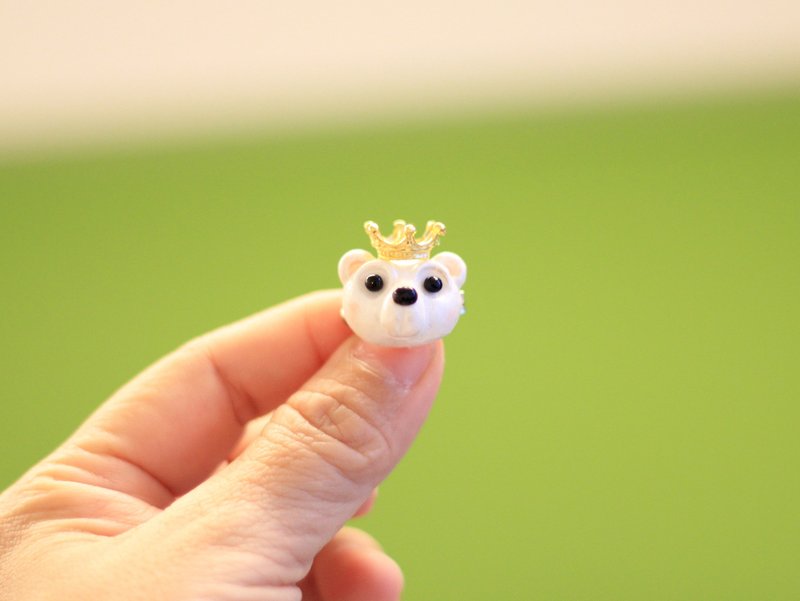 PearlCatCat // 白熊王别针、胸针 - 动物胸针 - 胸针 - 其他材质 