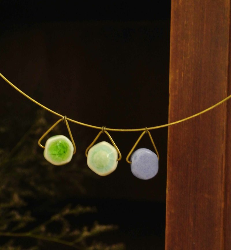 【 T - C 】项链 日本白瓷 瓷器  限量 自然釉色 无限看不腻色调 摄氏1350高温烧制 - 项链 - 瓷 