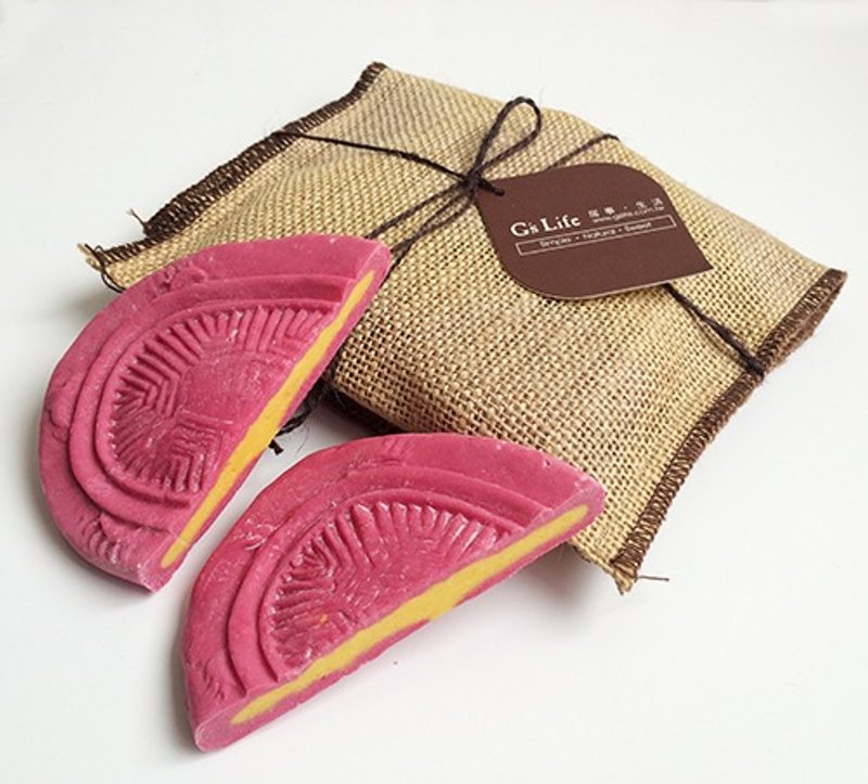 台湾风情─红龟好运皂二入礼袋 - 香薰/精油/线香 - 植物．花 红色