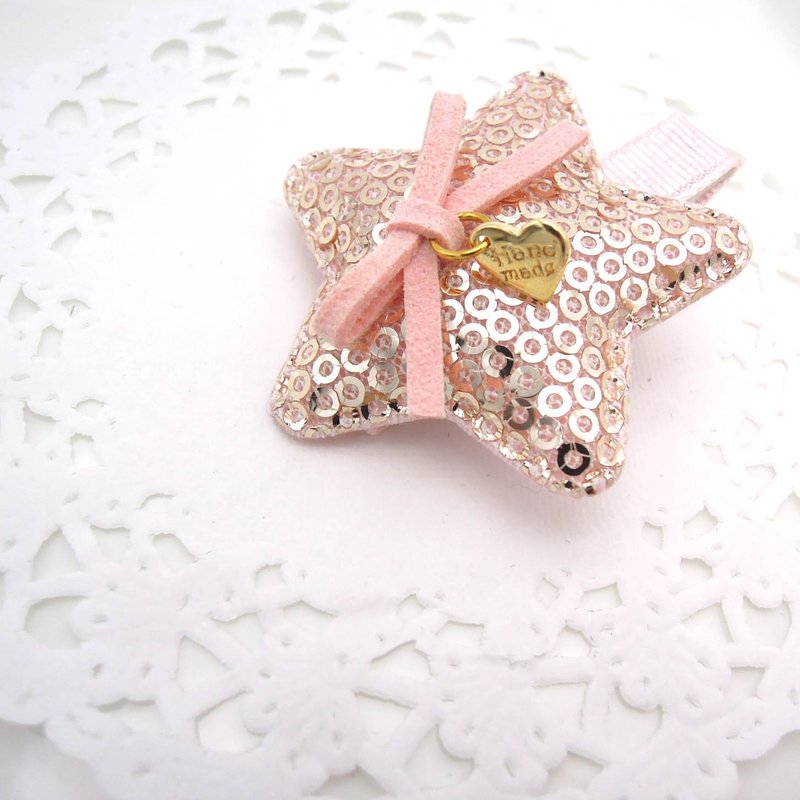 漂亮闪烁星星系列发夹 - 围嘴/口水巾 - 其他材质 粉红色