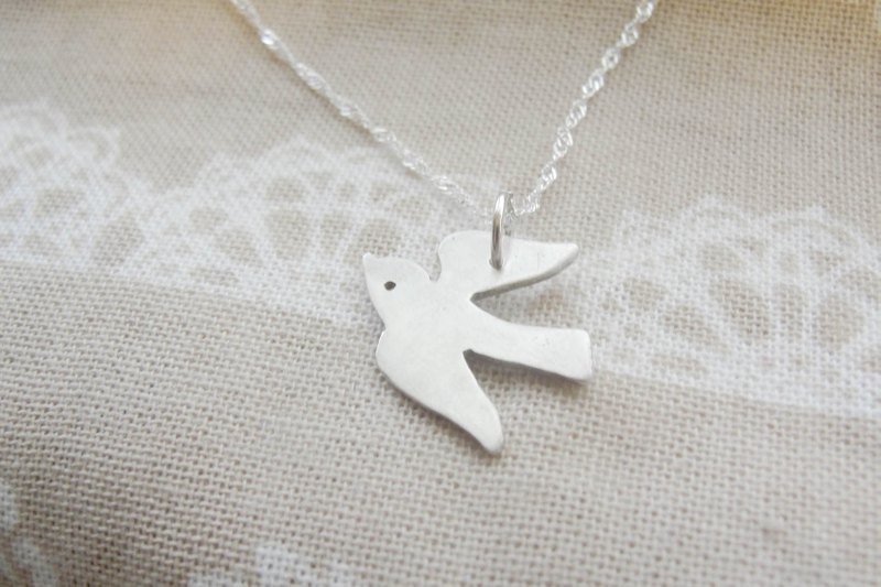 *forest*纯银925飞鸟项炼～经典造型手工打造【S06】 - 项链 - 其他材质 白色