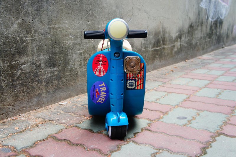 爱迪生工业 职人手工音响 复古机车 - 扩音器/喇叭 - 塑料 蓝色