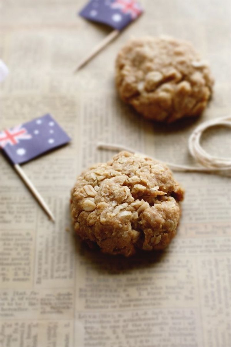 澳洲蜂蜜燕麦饼 Anzac cookies - 手工饼干 - 新鲜食材 咖啡色