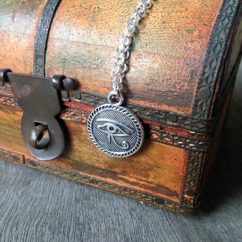 【Story Necklace 故事项链】立体浮凸荷鲁斯之眼 - 项链 - 其他金属 