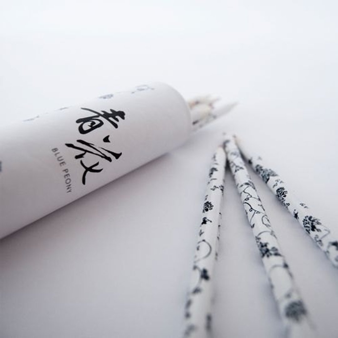 【色铅笔*12色】青花色铅笔组 生日礼物 - 笔筒/笔座 - 木头 咖啡色