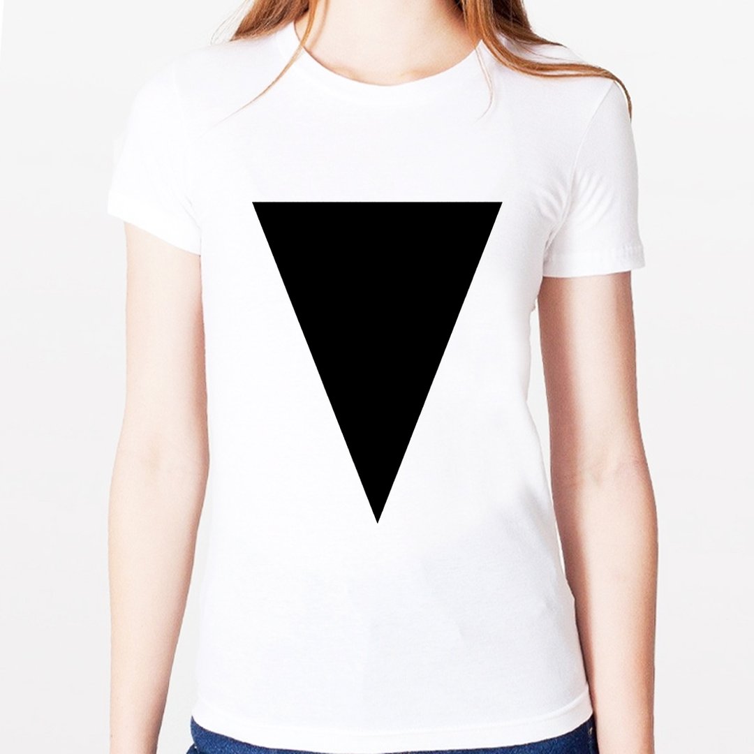 Inverted Prism B女生短袖T恤-2色 三角形 几何 平价 时尚 设计 自创 品牌 - 女装 T 恤 - 其他材质 多色