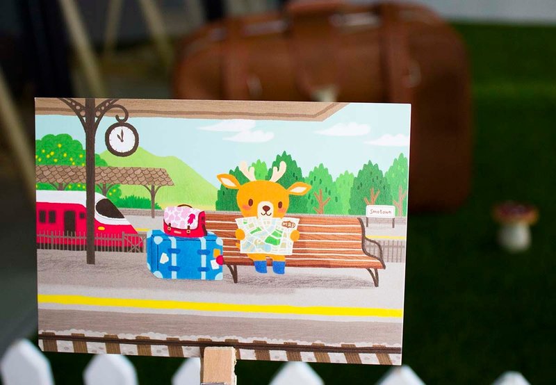 [Poca] 日常生活明信片：嘻卡旅皮箱（编号46） - 卡片/明信片 - 纸 咖啡色