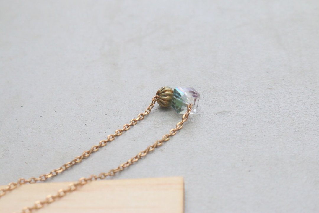水晶 黄铜 项链 0615 愿望 - 项链 - 其他金属 多色