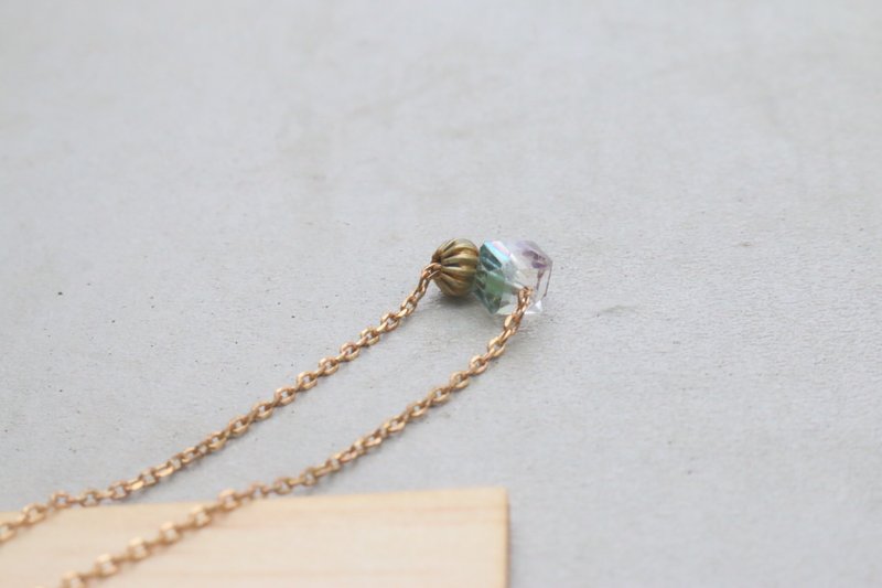 水晶 黄铜 项链 0615 愿望 - 项链 - 其他金属 多色