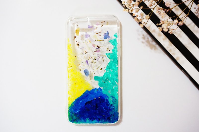 [泼墨系列- Ink Collection Version II ]押花手机壳 iphone 5/5s/SE/6/6s/6 plus/6s plus/7/7plus/Samsung S4/S5/S6/S6Edge/S7/S7Edge/Note3/Note4/Note5 - 手机壳/手机套 - 硅胶 蓝色