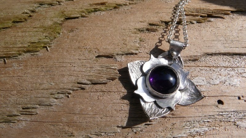 深紫花链---紫水晶 - 项链 - 宝石 紫色